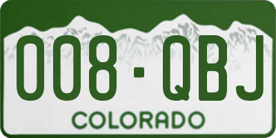 CO license plate 008QBJ