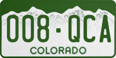 CO license plate 008QCA
