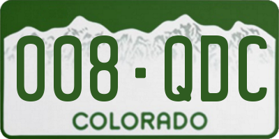 CO license plate 008QDC