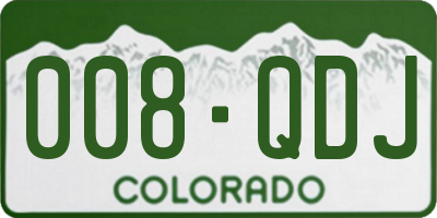 CO license plate 008QDJ