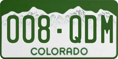 CO license plate 008QDM