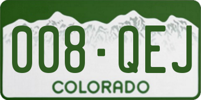 CO license plate 008QEJ