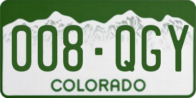 CO license plate 008QGY