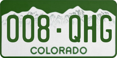 CO license plate 008QHG