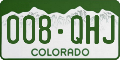 CO license plate 008QHJ