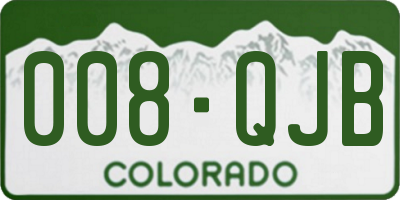 CO license plate 008QJB