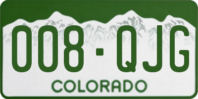 CO license plate 008QJG