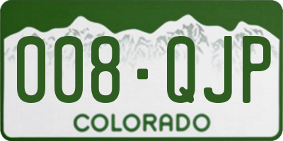 CO license plate 008QJP