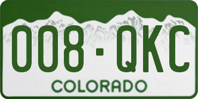 CO license plate 008QKC