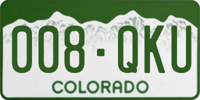 CO license plate 008QKU