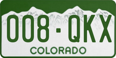 CO license plate 008QKX