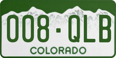 CO license plate 008QLB