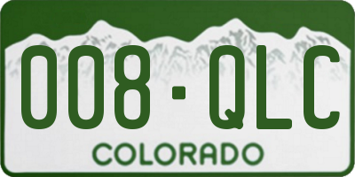CO license plate 008QLC