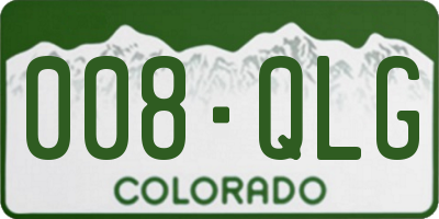 CO license plate 008QLG