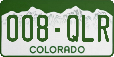 CO license plate 008QLR