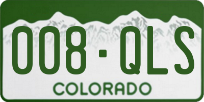 CO license plate 008QLS