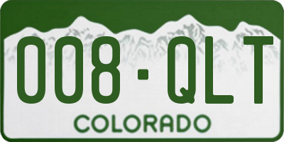 CO license plate 008QLT
