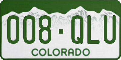 CO license plate 008QLU