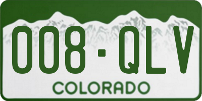 CO license plate 008QLV