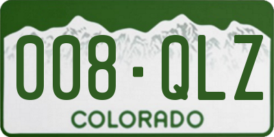 CO license plate 008QLZ