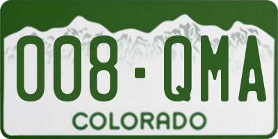 CO license plate 008QMA