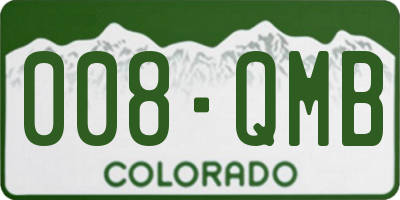CO license plate 008QMB