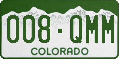 CO license plate 008QMM