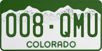 CO license plate 008QMU