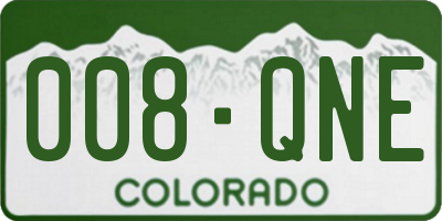 CO license plate 008QNE