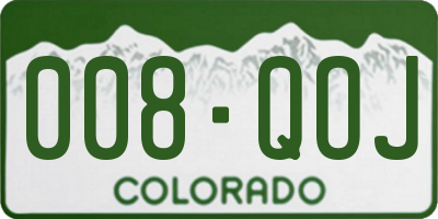 CO license plate 008QOJ