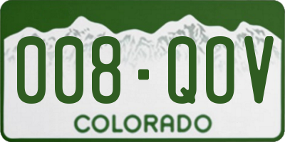 CO license plate 008QOV