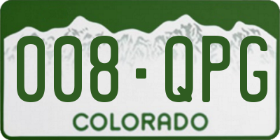 CO license plate 008QPG