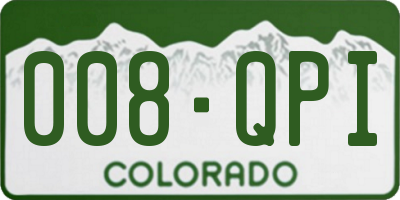 CO license plate 008QPI