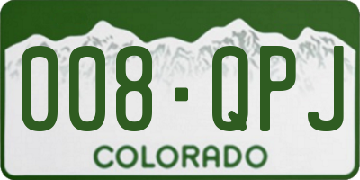 CO license plate 008QPJ