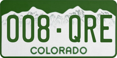 CO license plate 008QRE