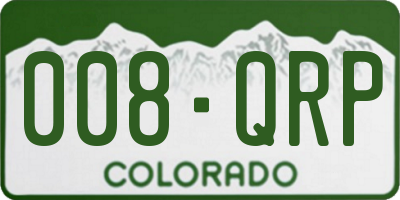 CO license plate 008QRP