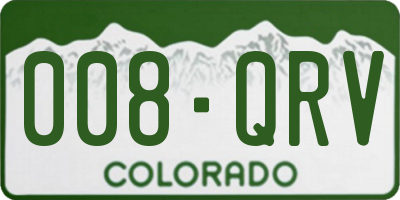 CO license plate 008QRV