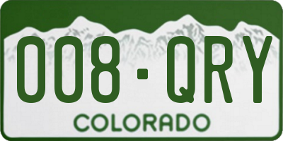 CO license plate 008QRY