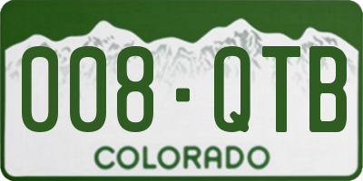 CO license plate 008QTB