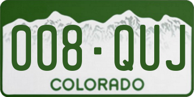 CO license plate 008QUJ