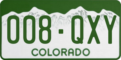 CO license plate 008QXY