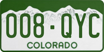 CO license plate 008QYC