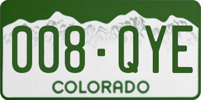 CO license plate 008QYE