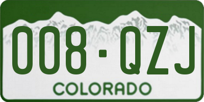 CO license plate 008QZJ