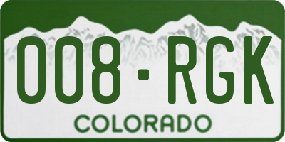 CO license plate 008RGK