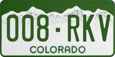 CO license plate 008RKV