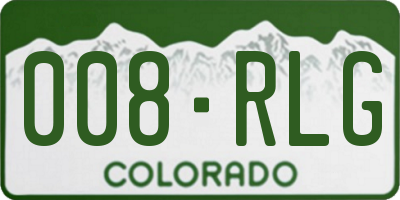CO license plate 008RLG