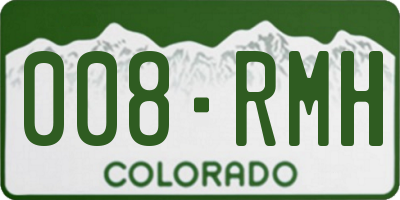 CO license plate 008RMH