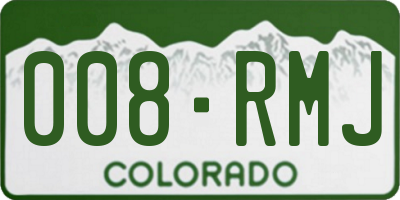 CO license plate 008RMJ