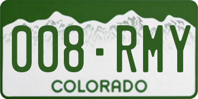 CO license plate 008RMY